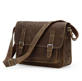 Vintage Campus Age Solid Briefcase Messenger