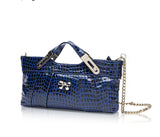 Crocodile Grain Mesh Tote Bag