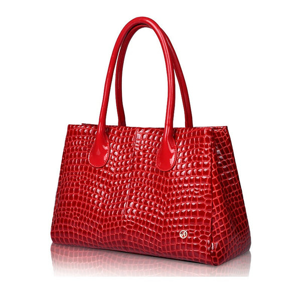 Quintessential Crocodile grain Mesh Tote Bag