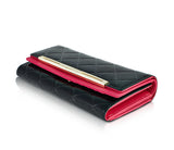 Metallic Colorblock  Mesh Women Wallet