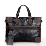 Fashion Coffee Edges Black Briefcase