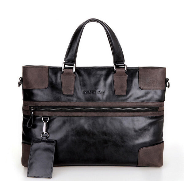 Fashion Coffee Edges Black Briefcase
