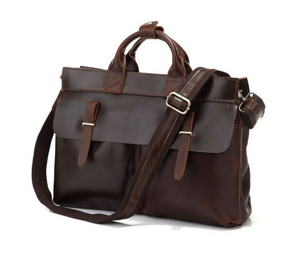 Quintessential Big Boss Solid Brown Briefcase Messenger