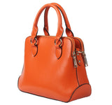 Charm Princess Solid Double Top Zippers Tote Bag