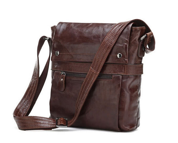 Classic Solid Brown Briefcase Messenger