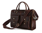 Classic Boss Solid Brown Briefcase Messenger