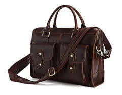 Classic Boss Solid Brown Briefcase Messenger