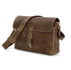 Vintage School Life Solid Brown Briefcase Messenger