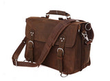 Roomy Durable Solid Brown Briefcase Messenger