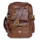 Classic Cowboy Solid Brown Backpack Travel Bag