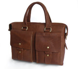 Vintage Teacher Solid Brown Briefcase Messenger