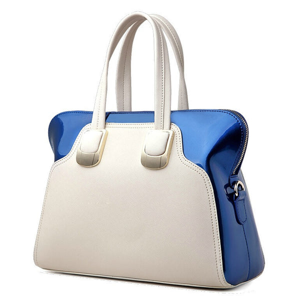 Fashionable Two-tone Colorblock Tote Bag