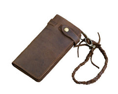 Charm Solid Brown Long Size Wallet