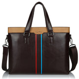 Fashion Beige Top Brown Crossbody Briefcase