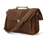 Classical Hero Solid Brown Briefcase Messenger