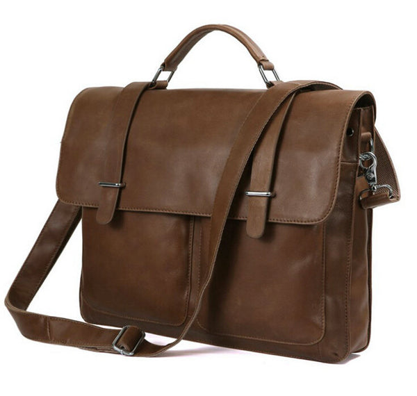 Vintage Our old times Solid Brown Messenger Briefcase