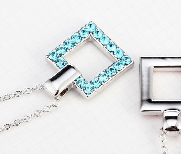 NLFA214 Charm Rectangles Pendant Necklace