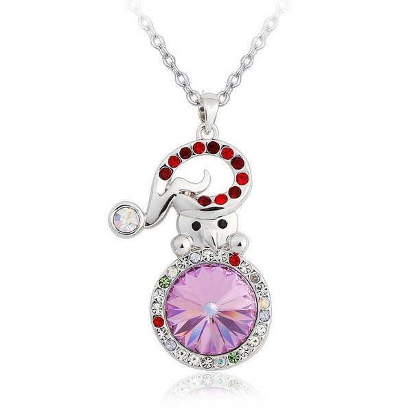 NLFA298 Charm Christmas Snow Man Pendant Necklace