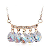 NLFA038 Charm Five-Circle-Link Pendant Necklace