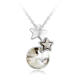 NLFA178 Charm The Stars and Moon Pendant Necklace