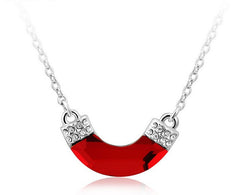 NLFA225 Charm Half Moon  Pendant Necklace