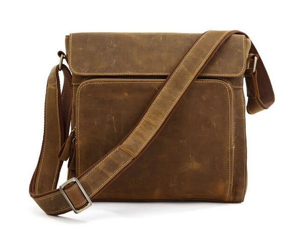 Charm Solid Brown Briefcase Messenger