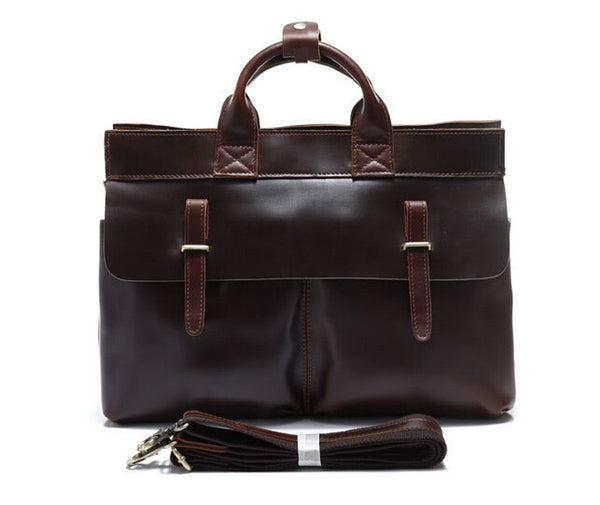 Quintessential Big Boss Solid Brown Briefcase Messenger