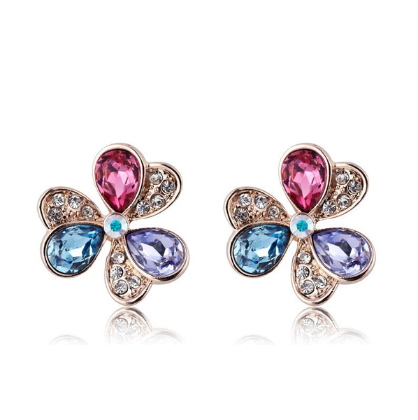 ERFA065 Fashion Charm Windmill Flower Stud Earrings