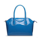 Mirror Enamelled Leather Solid Tote Bag
