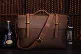 Fashionable Quintessential Solid Brown Briefcase Messenger