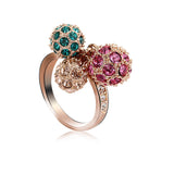 RiFA009 Fashion Charm Trio of Balls Ring