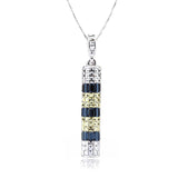 NLFA090 Fancy Bamboo Pendant Necklace
