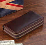 Fashion Roomy Solid Coffee Brown Wristlet Wallet