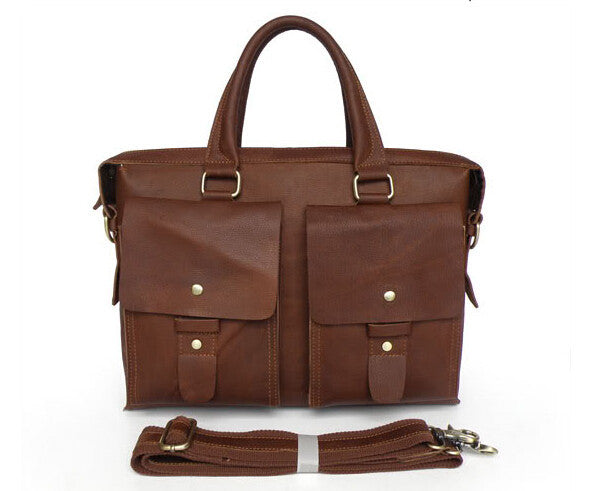 Vintage Teacher Solid Brown Briefcase Messenger