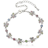 Fashion Flower Circle with Butterflies Anklet