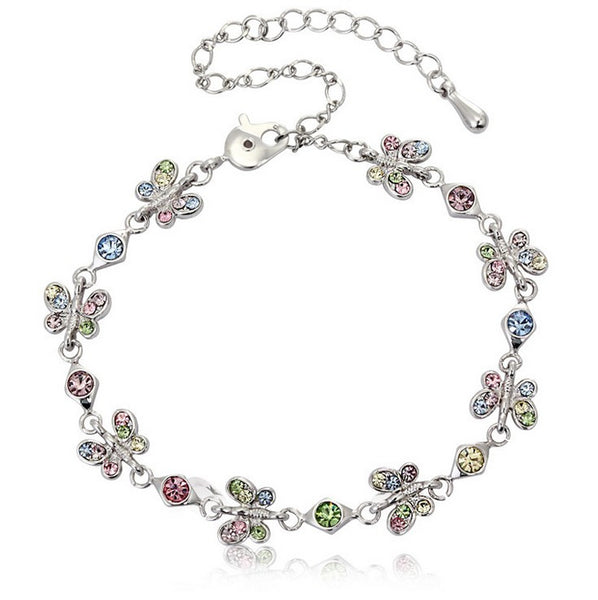 Fashion Flower Circle with Butterflies Anklet