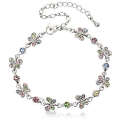 Fashion Flower Circle with Butterflies Anklet
