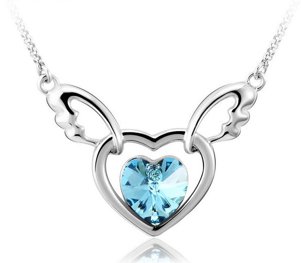 NLFA212 Charm Butterfly Heart Pendant Necklace