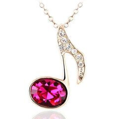 NLFA165 Charm Mucisal Note Pendant Necklace