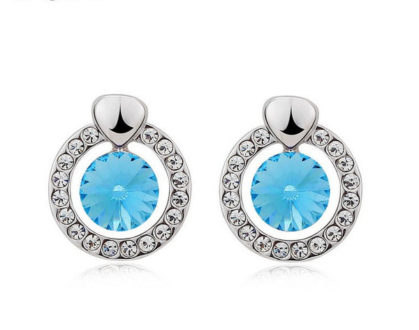 ERFA206 Trendy Charm Fancy Circle Stud Earrings