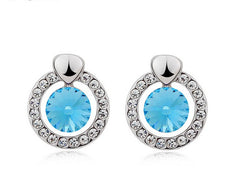 ERFA206 Trendy Charm Fancy Circle Stud Earrings