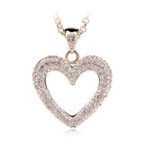 NLFA143 Vintage Big Heart Pendant Necklace