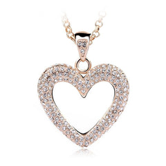 NLFA143 Vintage Big Heart Pendant Necklace