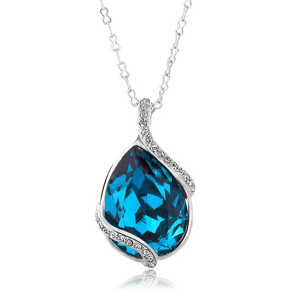 NLFA064 Charm Ocean Heart Pendant Necklace
