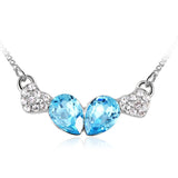 NLFA122 Fashionable Angel Linked Hearts Pendant Necklace