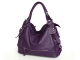 Fashion Charm Classic Solid Purple Tote Bag