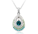 NLFA190 Charm Heart of the Ocean Pendant Necklace