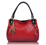 Crocodile Grain European Style Mesh Tote Bag