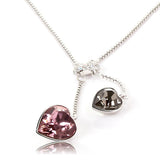 NLFA082 Charm Linked Hearts Pendant Necklace