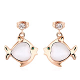 ERFA114 Classical Charm Bubble Fish Stud Earrings